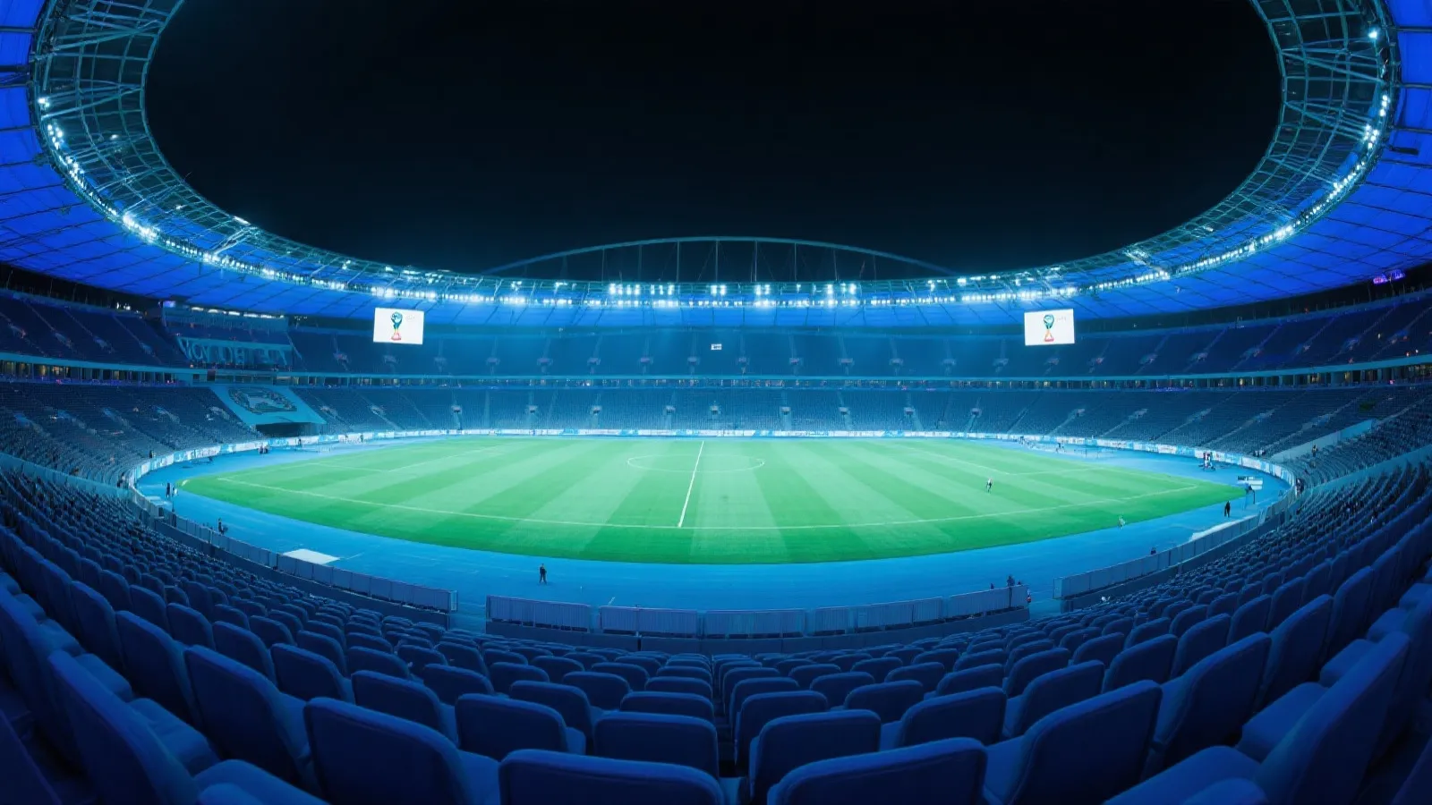 世界杯夜间球场全景