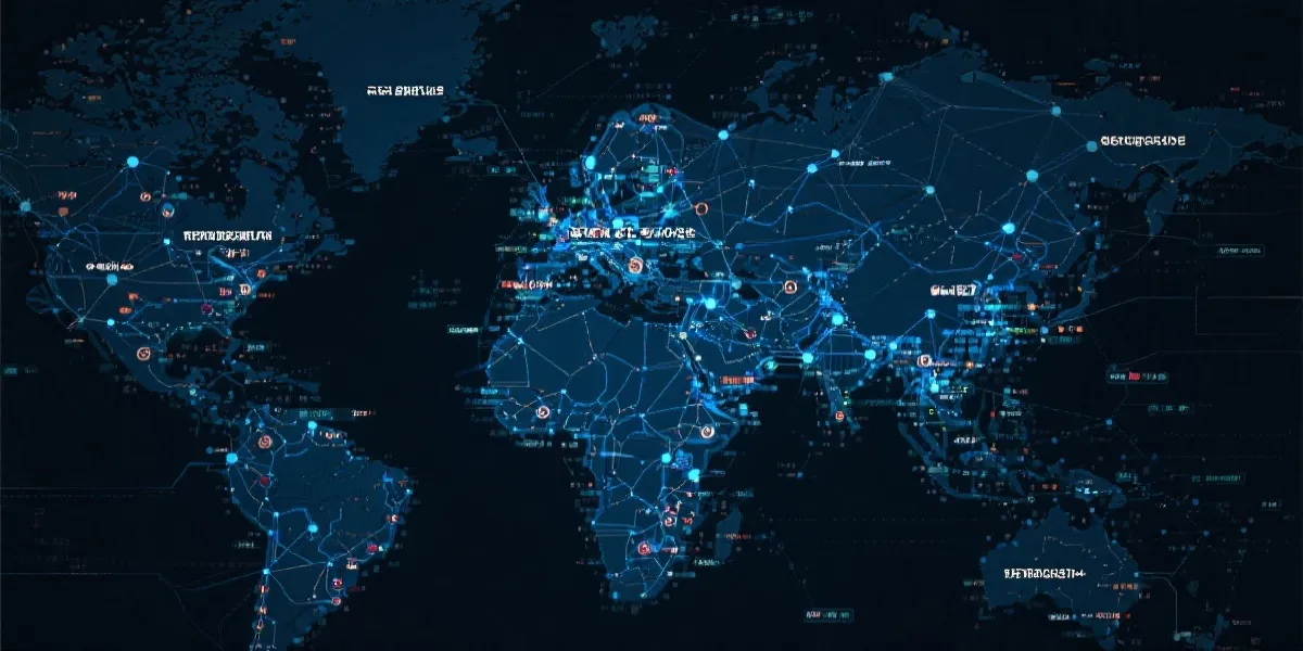 多节点网络示意